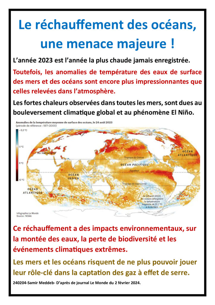 thumbnail of Le réchauffement-des océans, une menace majeure